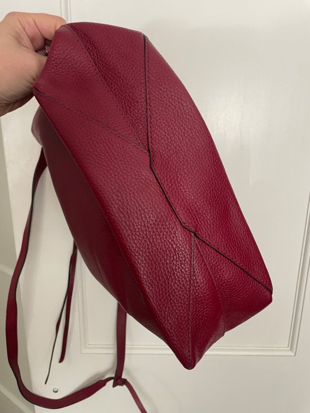 Michael Kors Oxblood Leather Junie Messenger Crossbody Slouchy Bag - Picture 3 of 10